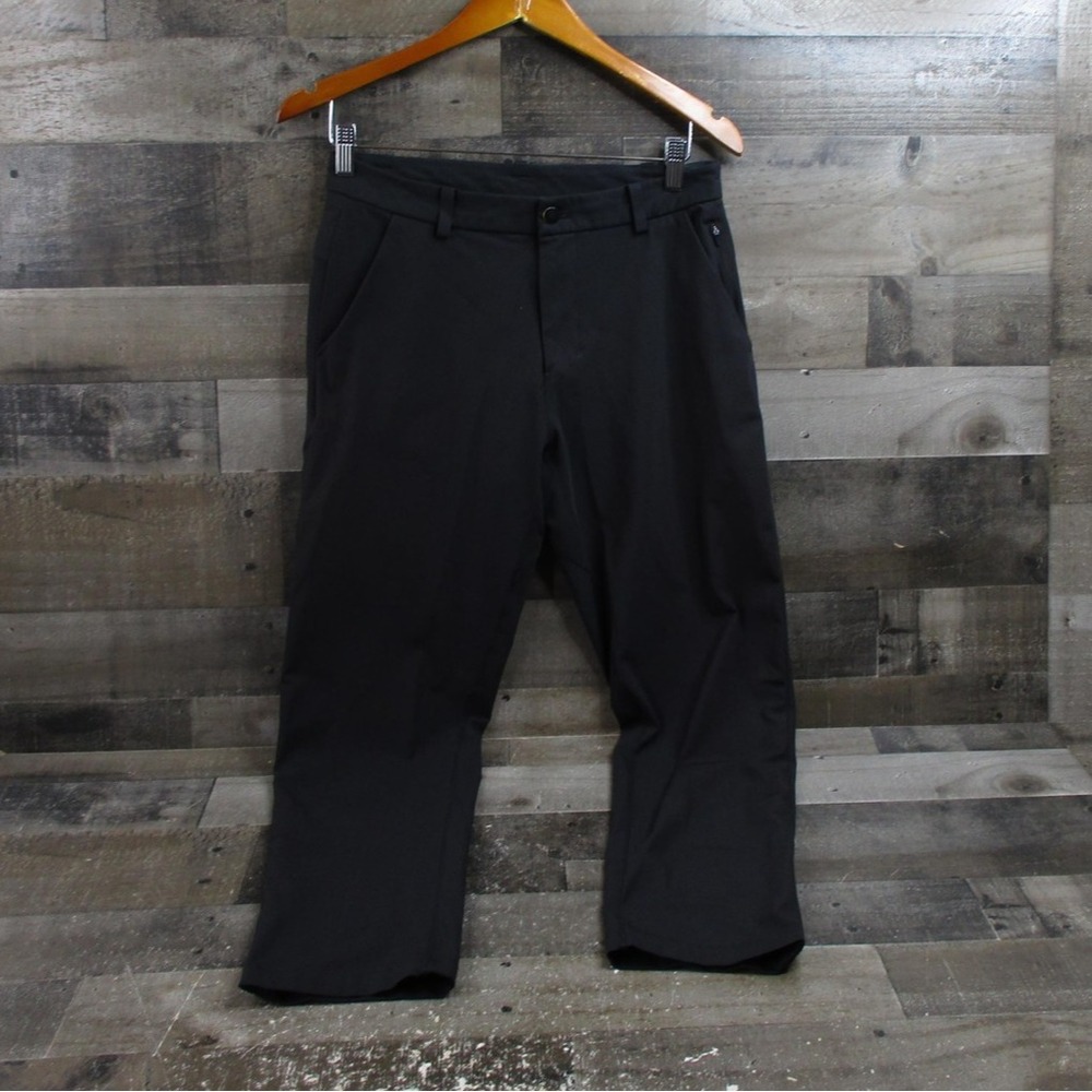 Lululemon Commission Pants Mens 28 Black Classic Chino Tech Dress Golf Stretch